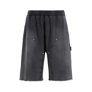 GIVENCHY Men's Washed Cotton Blend Cargo Shorts Men BLACK Pants